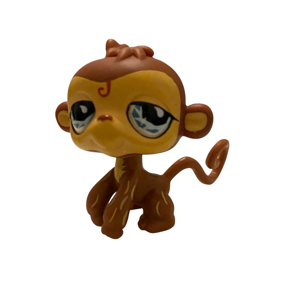 Hasbro Littlest Pet Shop # 485 Monkey with Blue Eyes LPS Authentic